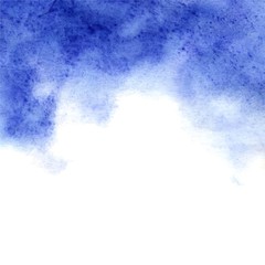Beautiful fluffy blue watercolor background. Vector illustration.