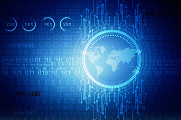 Fototapeta premium Digital Abstract business background,2d illustration