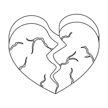 recommend clip art: Heart icon in outline style isolated on white background. Romantic symbol stock vector illustration.