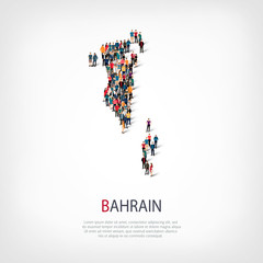 people map country Bahrain vector