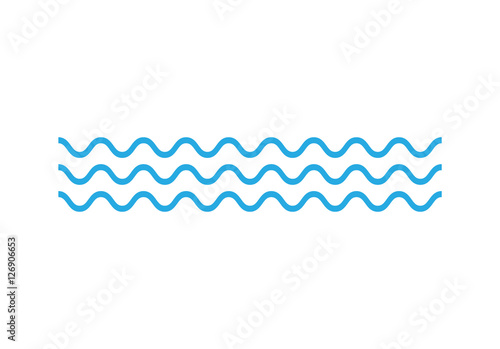 "Ocean Waves icon on white background" Stock image and royalty-free