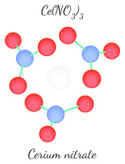 Cerium nitrate CeN3O9 molecule