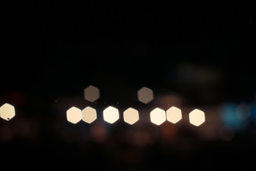 Bokeh colorful  abstract defocused city on street