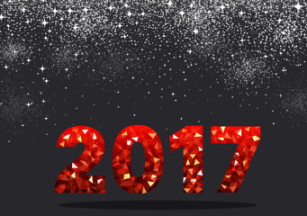 Red 2017 New Year background.