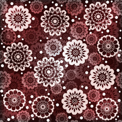 Geometric seamless floral pattern