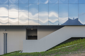 emergency staircase exit/fire escape of modern office building