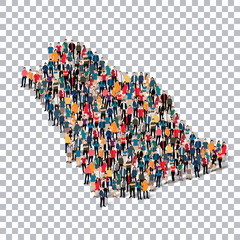 people map country Saudi Arabia vector