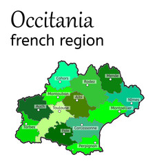 Occitania french region map