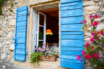 House of small typical town in Provence, France