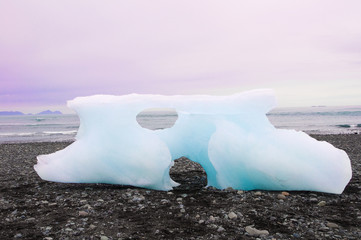 Icebergs in Jokulsarlon glacier lagoon, Iceland