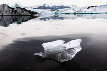 Icebergs in Jokulsarlon glacier lagoon, Iceland