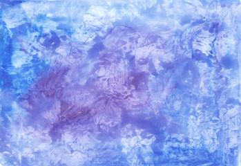 Abstract watercolor texture for background in shades of blue.