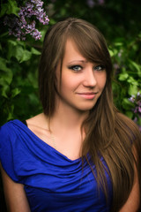 Fototapeta premium beautiful young girl on the nature 