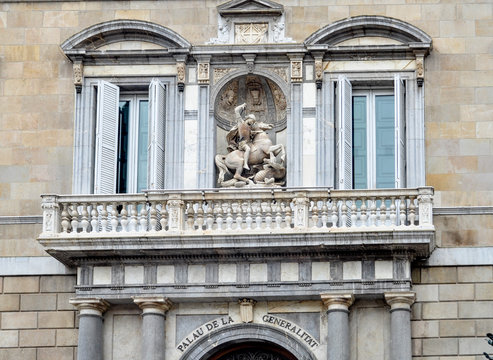 Palacio de la Generalidad en Barcelona, sede del gobierno catal&aacute;n
