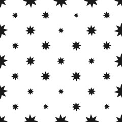 Seamless stars pattern. Abstract vector illustration.