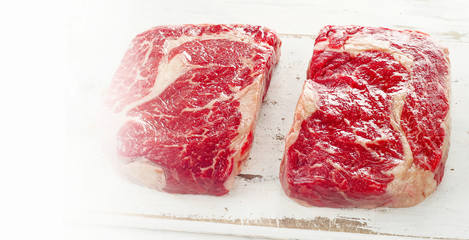 Raw fresh Beef Steak.