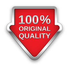 Original quality vector badge, silver
