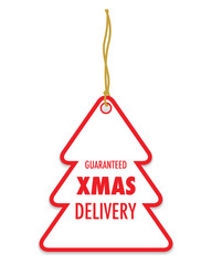 christmas delivery tag label