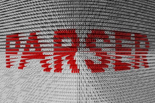 PARSER as binary code 3D illustration