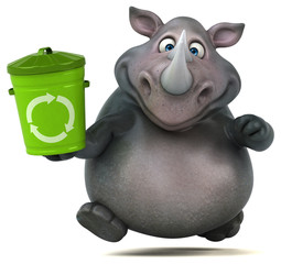 Naklejka premium Fun rhinoceros - 3D Illustration