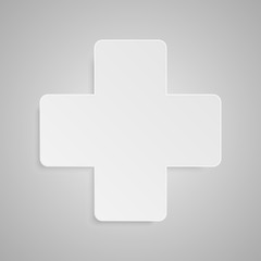 Paper Banner. Design Vector. Mockup. Cross.