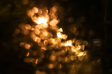 Christmas background. Festive abstract with bokeh defocused lights