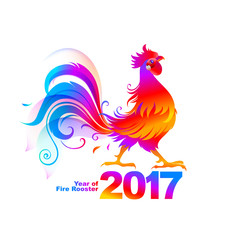 Fire rooster, symbol of 2017 on the Chinese calendar