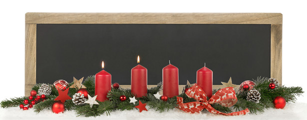 2.Advent / Kreidetafel mit Freiraum