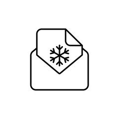 envelope email postcard card letter xmas christmas snowflake thi