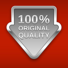Original quality vector badge, silver