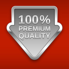 Premium quality vector badge, silver