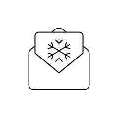 envelope email postcard card letter xmas christmas snowflake thi