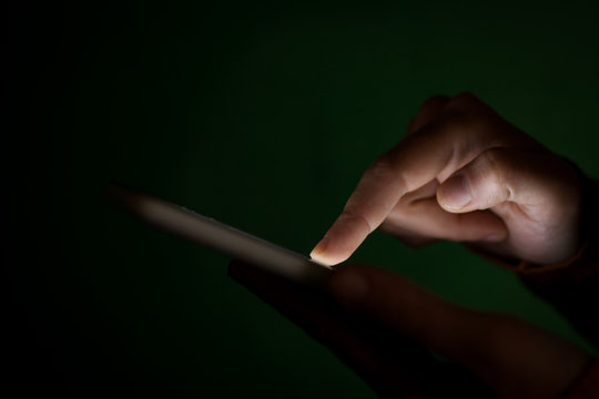 Person using a tablet