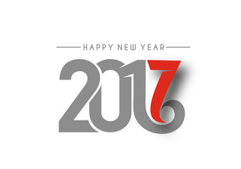 Happy new year 2017 - New Year Holiday design elements for holiday cards, for decorations Vector Illustration background