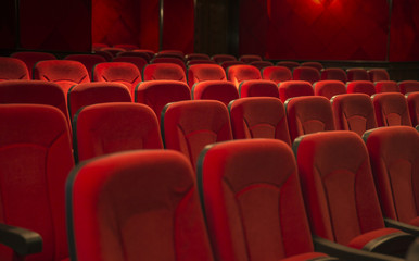 Naklejka premium Empty theater seats
