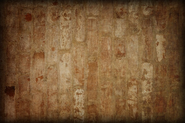 Closeup brown stained old wood texture for background.