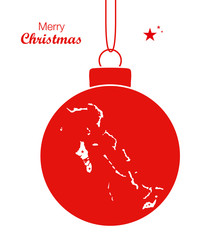 Obraz premium Merry Christmas Map Bahamas