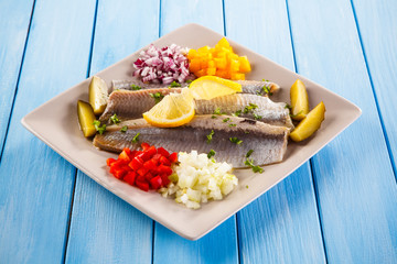Marinated herring fillets 