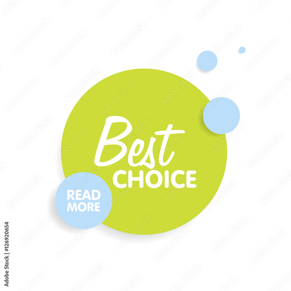 Aufkleber round colorful vector shapes. abstract vector banners. material design elements. best choice concept