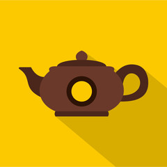 Teapot icon. Flat illustration of teapot vector icon for web design