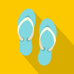 Flip flop sandals icon. Flat illustration of flip flop sandals vector icon for web design