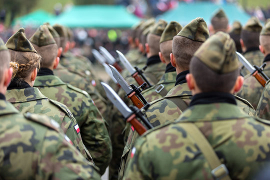 Army parade , Polish soldiers, Polish Army Day, November 11 Polish Independence Day 



