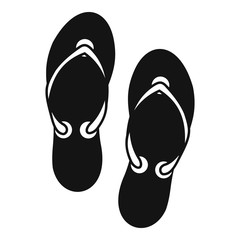 Flip flop sandals icon. Simple illustration of flip flop sandals vector icon for web design