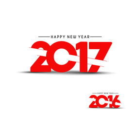 Happy new year 2017 - New Year Holiday design elements for holiday cards, for decorations Vector Illustration background
