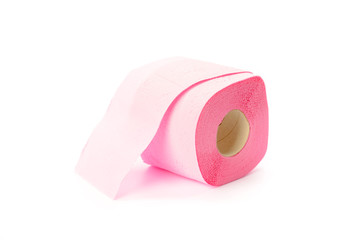 toilet paper isolated on white background