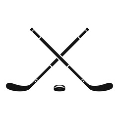 Hockey icon. Simple illustration of hockey vector icon for web