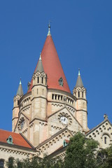 Fototapeta na wymiar Wien - Franz-von-Assisi-Kirche, Österreich