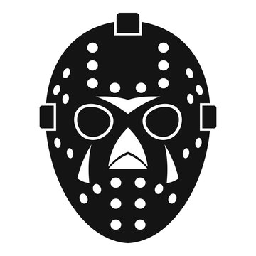 Goalkeeper mask icon. Simple illustration of goalkeeper mask vector icon for web