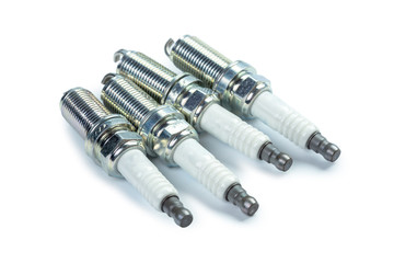 spark plugs isolated on white