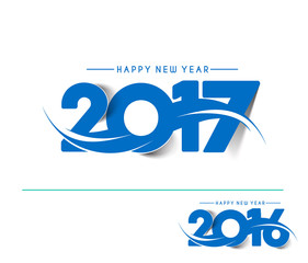 Happy new year 2017 - New Year Holiday design elements for holiday cards, for decorations Vector Illustration background